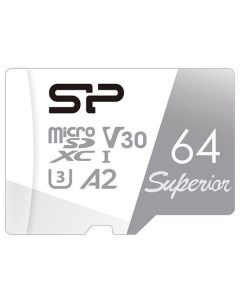 Флеш карта microSD 64GB Superior A2 microSDXC Class 10 UHS I U3 Colorful 100 80 Mb s Silicon power