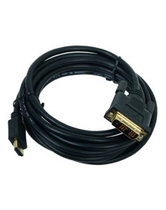 Кабель HDMI DVI 3 0м 19M 19M single link черный позол разъемы экран пакет Gembird