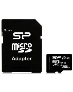 Флеш карта microSD 256GB Elite microSDXC Class 10 UHS I SD адаптер Silicon power