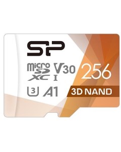 Флеш карта microSD 256GB Superior Pro A1 microSDXC Class 10 UHS I U3 Colorful 100 80 Mb s SD адаптер Silicon power