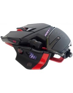 Игровая мышь R A T 6 чёрная PMW3360 Omron USB 11 кнопок 12000 dpi RGB подсветка Mad catz