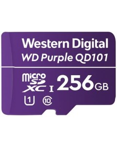 Флеш карта microSDXC 256Gb Class10 WD WDD256G1P0C Purple w o adapter Western digital
