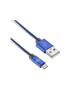 Кабель USB USB A m micro USB B m 2м синий Digma