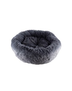 Лежак для животных Fur Real 53х53х20см круглый из меха темно серый Foxie