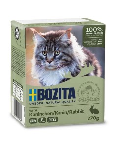 Влажный корм для кошек с кроликом в желе 370 г Bozita