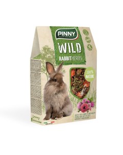 Wild Корм для карликовых кроликов с морковью клевером и васильком 600 гр Pinny