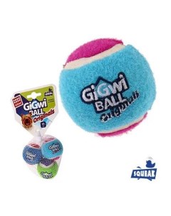 Игрушка для собак Три мяча с пищалкой 4 см Gigwi