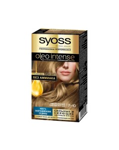 Краска oleo intense стойкая для волос 7 10 Натуральный светло русый Syoss