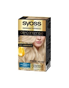 Стойкая краска oleo intense для волос 10 50 Дымчатый блонд 50мл Syoss