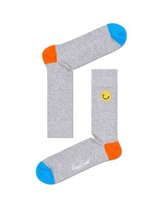 Носки Ribbed Embroidery Smiley Sock RESMI01 9700 Happy socks