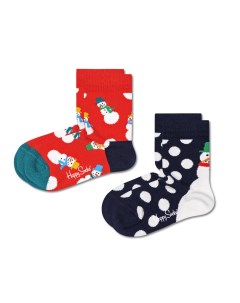Носки 2 pack Kids Snowman Socks KSNS02 4300 Happy socks