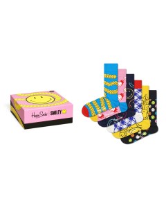 Носки collaboration 6 Pack Smiley Gift Set XSMY10 3300 Happy socks
