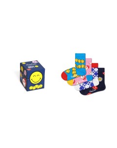 Носки collaboration 4 Pack Kids Smiley Gift Set XKSMY09 6500 Happy socks