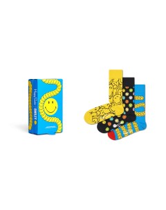 Носки collaboration 3 Pack Smiley Gift Set XSMY08 6700 Happy socks