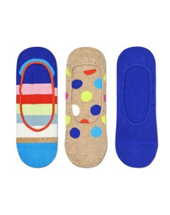 Носки 3 Pack Big Dot Stripe Liner Sock BDS18 0200 Happy socks