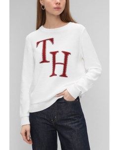Пуловер с монограммой бренда Tommy hilfiger