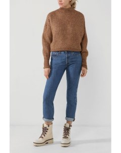 Однотонный пуловер фактурной вязки Only