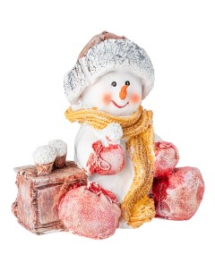 Фигурка Снеговичок с мороженым 13 см Lefard