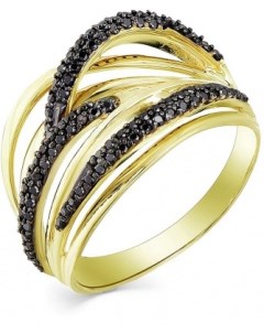 Кольцо с 95 бриллиантами из жёлтого золота Мастер бриллиант