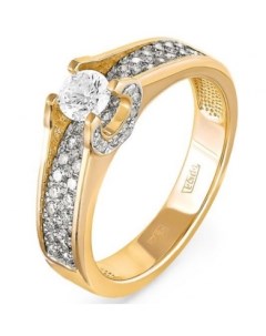 Кольцо с 53 бриллиантами из жёлтого золота Kabarovsky