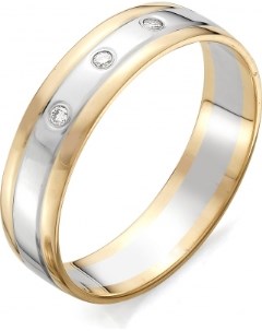 Кольцо с бриллиантами из красного золота Костромская ювелирная фабрика "алькор"