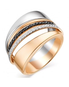 Кольцо с 38 бриллиантами из красного золота Костромская ювелирная фабрика "алькор"