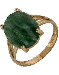 Кольцо с 1 малахитом из красного золота Aloris