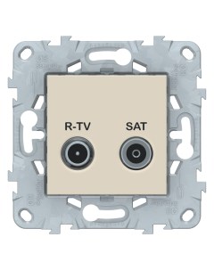 Розетка R TV SAT оконечная Unica NEW NU545544 Schneider electric