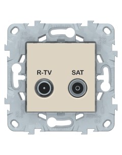 Розетка R TV SAT проходная Unica NEW NU545644 Schneider electric