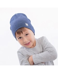 Шапка для мальчика 5199118 синяя размер 54 58 Hohloon