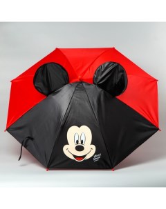 Зонт детский с ушами Микки Маус 2919719 черный красный Disney