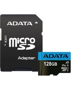 Карта памяти Adata microSDXC Class 10 UHS I U1 128Gb SD adapter