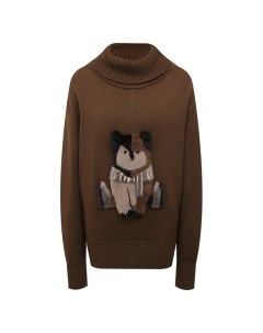 Шерстяной свитер с меховой отделкой Color temperature