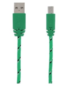 Кабель Luazon Micro USB Usb 1 А 1 м оплётка нейлон зелёный Luazon home