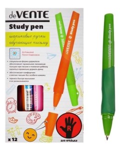 Ручка обучающая для правши Study Pen узел 0 7 мм каучуковый держатель чернила синие на масляной осно Devente
