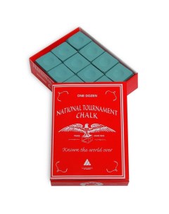 Мел National Tournament Chalk 12шт 07598 Green Silver cup