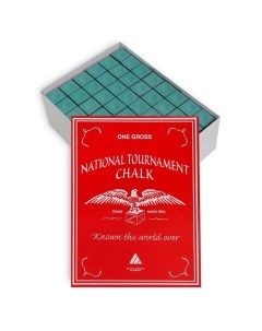 Мел National Tournament Chalk 144шт 07596 Green Silver cup