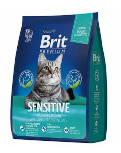 Сухой корм для кошек Premium Cat Sensitive для взрослых c чувствительным пищеварением с ягненком и и Brit*