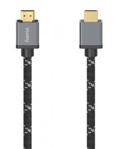 Кабель HDMI 1м H 205238 плоский черный серый Hama