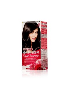 Крем краска Color Sensation стойкая для волос 3 0 Роскошный каштан Garnier
