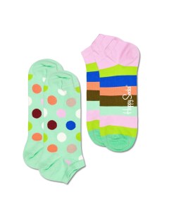 Носки 2 Pack Big Dot Stripe Low Sock BDS02 7000 Happy socks