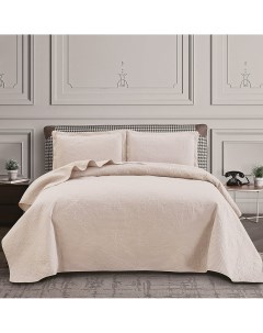 Текстиль для спальни евростандарт покрывало 230х250 см 2 наволочки 50х70 см Ультрасоник Барокко розо Silvano