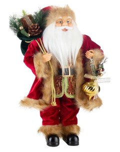 Новогодний сувенир Санта с мешком 45 см Karlsbach