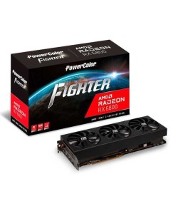 Видеокарта PowerColor Radeon RX 6800 Fighter 16Gb AXRX 6800 16GBD6 3DH OC Powercolor