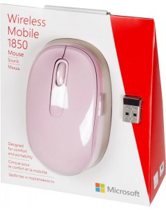 Мышь Microsoft Mobile Mouse 1850 Оптическая Розовая Беспроводная