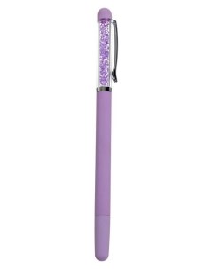 Ручка гелевая 0 5 мм синяя Стразы фиолетовые Nnb