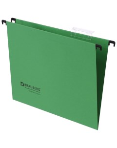 Подвесные папки А4 350х245 мм до 80 листов комплект 10 шт зеленые картон италия 231791 Brauberg