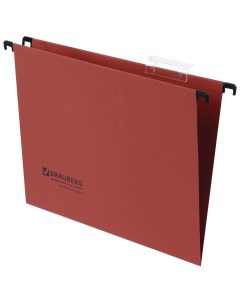 Подвесные папки А4 350х245 мм до 80 листов комплект 10 шт красные картон Brauberg