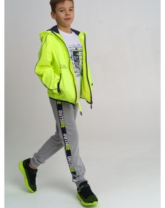 Комплект для мальчика брюки трикотажные куртка текст с полиуретан футболка трикотажная Playtoday tween