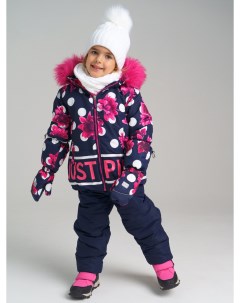 Зимний комплект из мембранной ткани для девочки куртка полукомбинезон Playtoday kids
